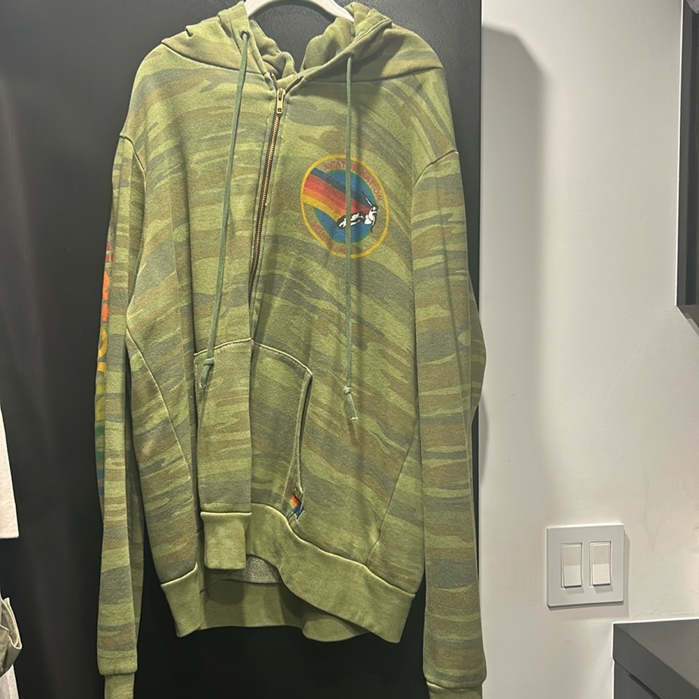 Unisex Aviator Nation Zip Up Hoodie In Camo